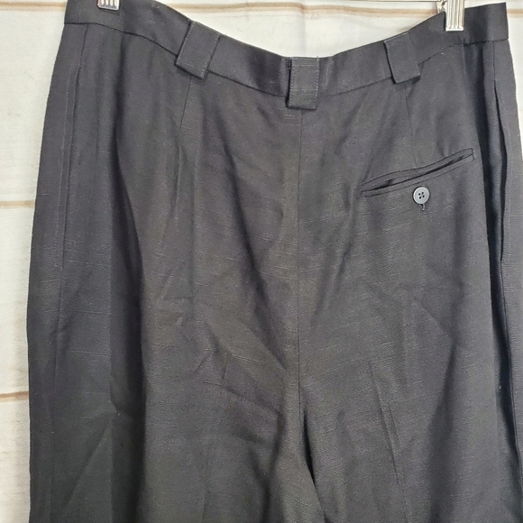 Vintage 90s JH Collectibles Black High Waisted Pleated Trouser Slacks Size 16 - Picture 6 of 11